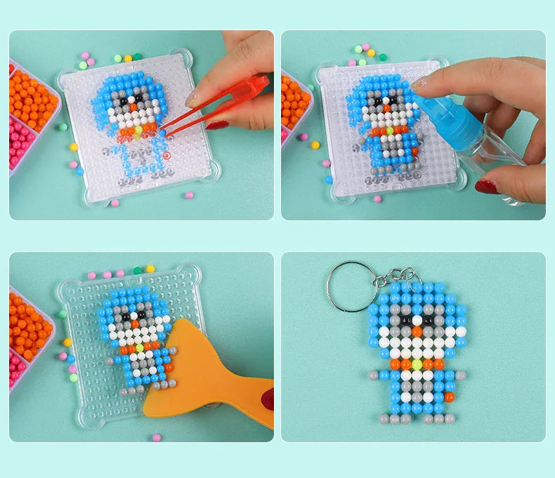600Pcs Plastic Box Packag 30 Colors 5mm Perlen Water Beads Spray Magic Beads Educational Puzzles Pegboard for Children Toy