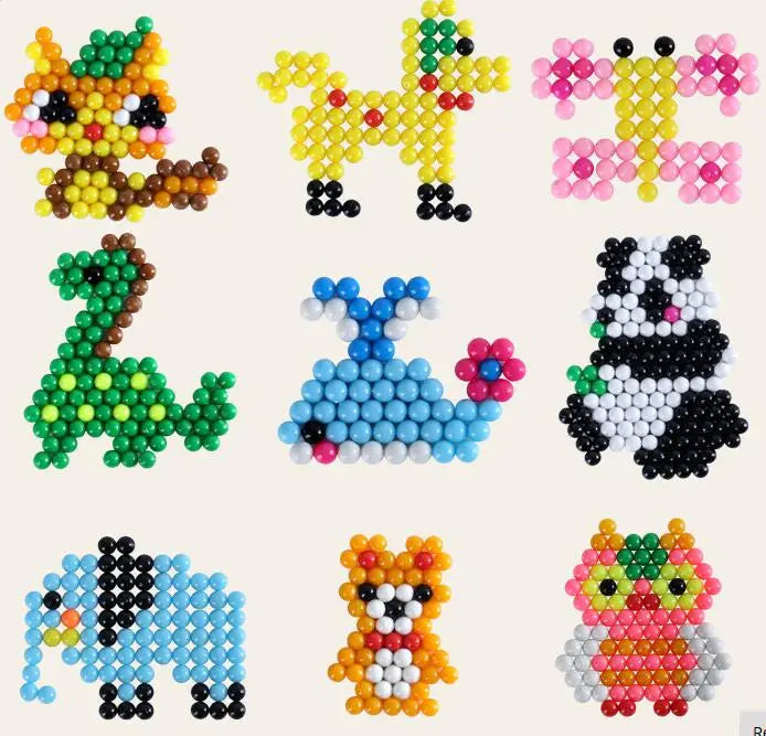 600Pcs Plastic Box Packag 30 Colors 5mm Perlen Water Beads Spray Magic Beads Educational Puzzles Pegboard for Children Toy