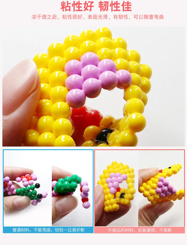 600Pcs Plastic Box Packag 30 Colors 5mm Perlen Water Beads Spray Magic Beads Educational Puzzles Pegboard for Children Toy