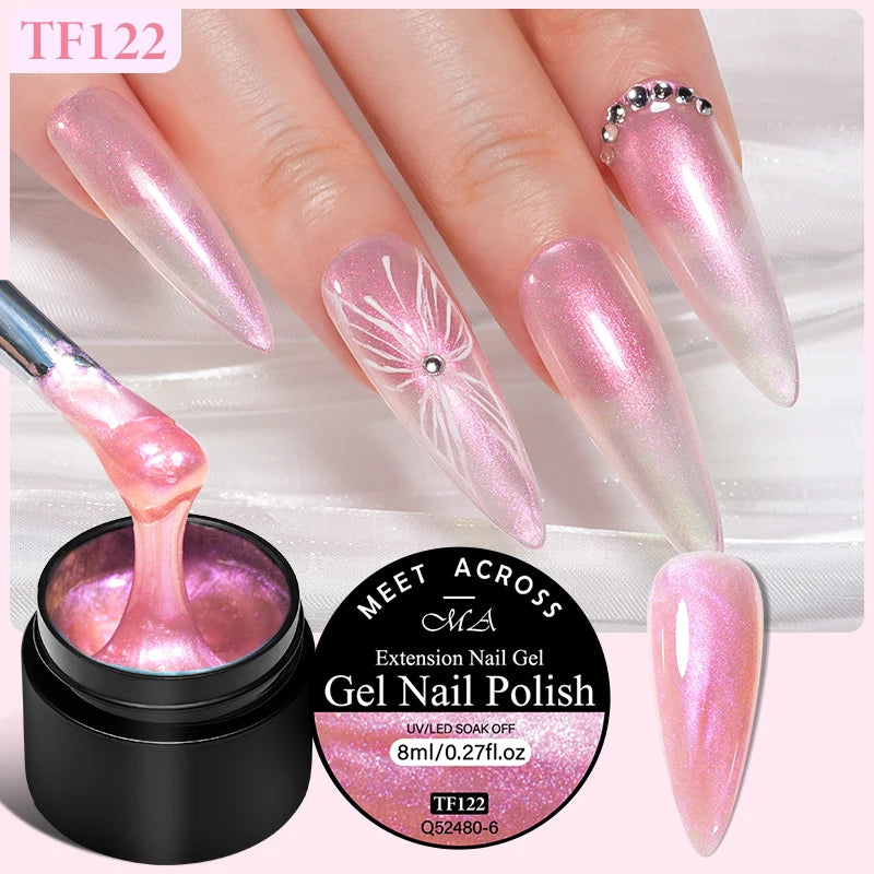8ml Milky White Quick Extension Nail Gel Polish Soak Off UV/LED Long Lasting Building Nail Art Gel Varnish for Nails Manicure