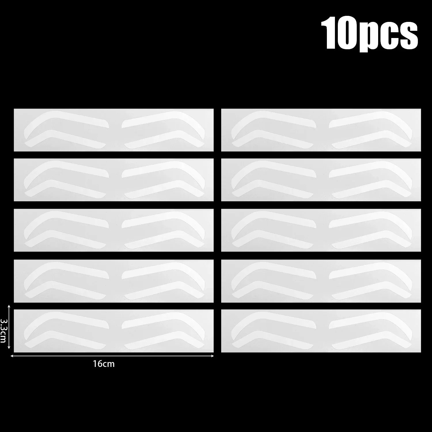 10pcs Disposable Eyebrow Stencil Stickers Easy To Wear High-quality Stickers for Elegant Eyebrows Makeup Tools Brow Shaping Tint
