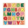 Wooden Educational Abc Puzzle Upper Case and Lower Case Letters for Birthday Gifts Boys Girls Family Game Children Preschoolers