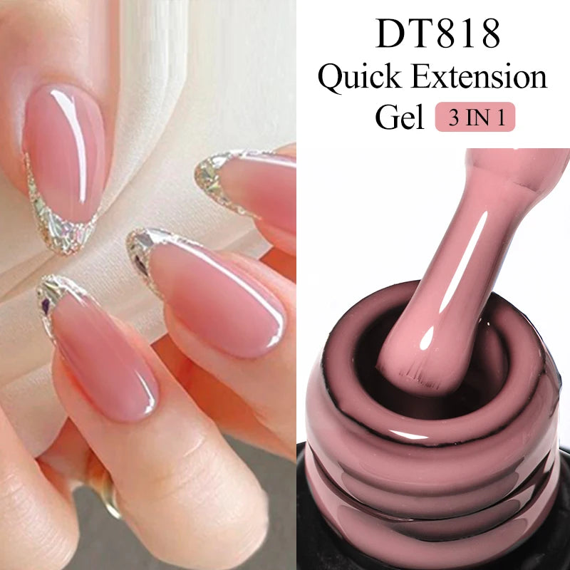 8ml Milky White Quick Extension Nail Gel Polish Soak Off UV/LED Long Lasting Building Nail Art Gel Varnish for Nails Manicure