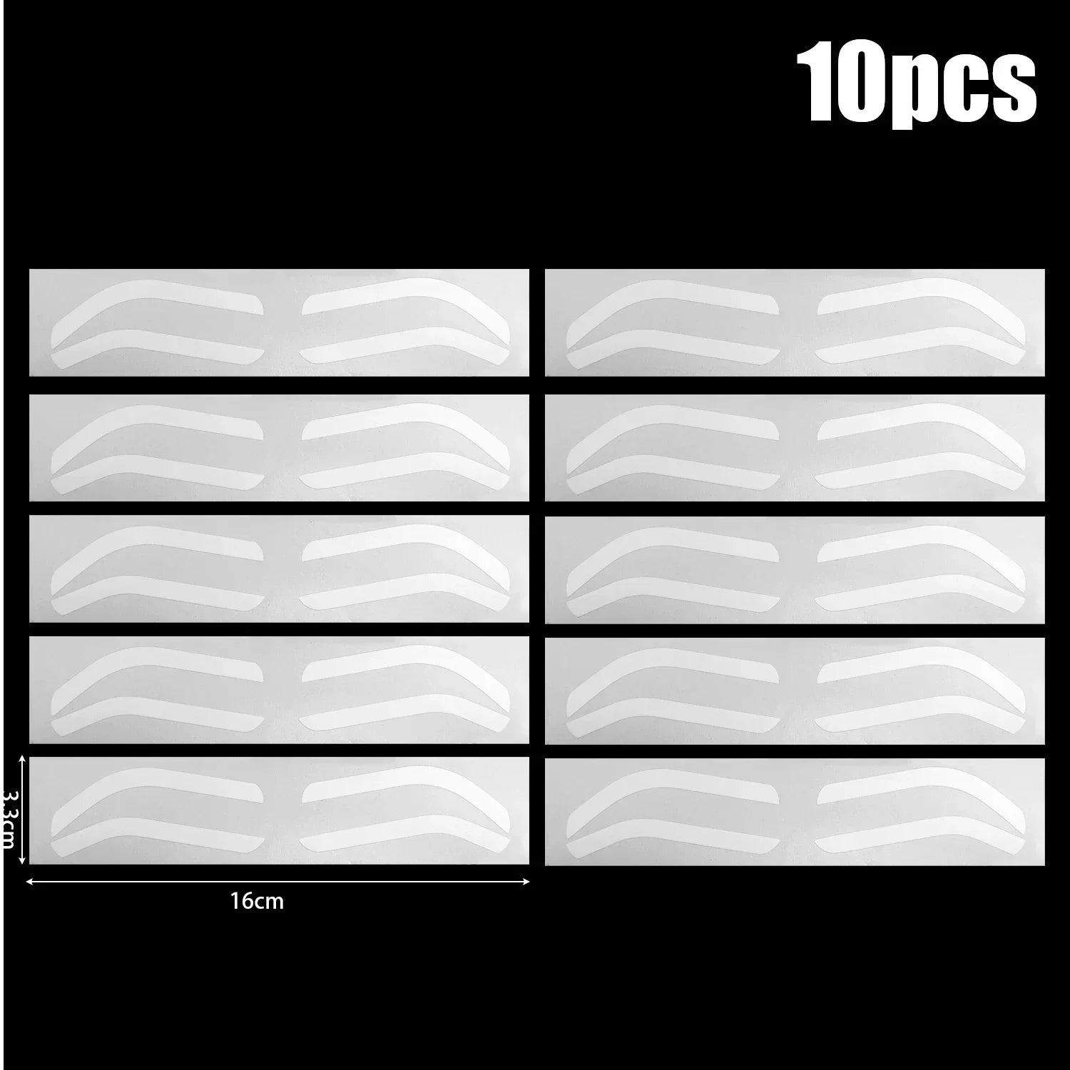 10pcs Disposable Eyebrow Stencil Stickers Easy To Wear High-quality Stickers for Elegant Eyebrows Makeup Tools Brow Shaping Tint