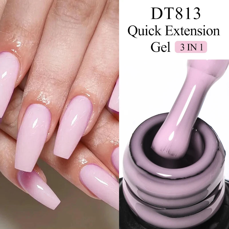 8ml Milky White Quick Extension Nail Gel Polish Soak Off UV/LED Long Lasting Building Nail Art Gel Varnish for Nails Manicure