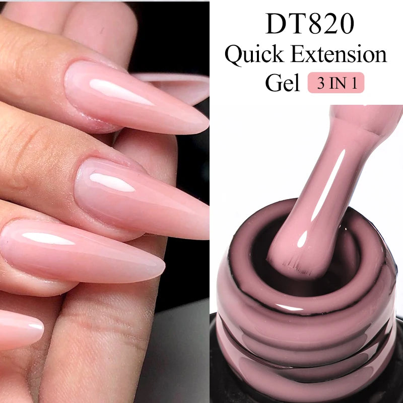8ml Milky White Quick Extension Nail Gel Polish Soak Off UV/LED Long Lasting Building Nail Art Gel Varnish for Nails Manicure