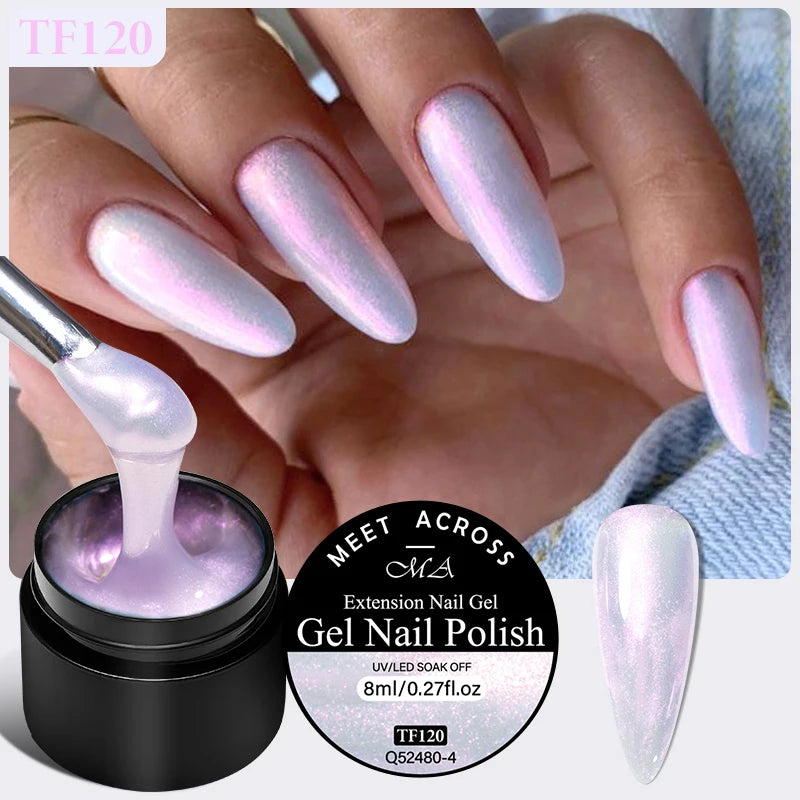 8ml Milky White Quick Extension Nail Gel Polish Soak Off UV/LED Long Lasting Building Nail Art Gel Varnish for Nails Manicure
