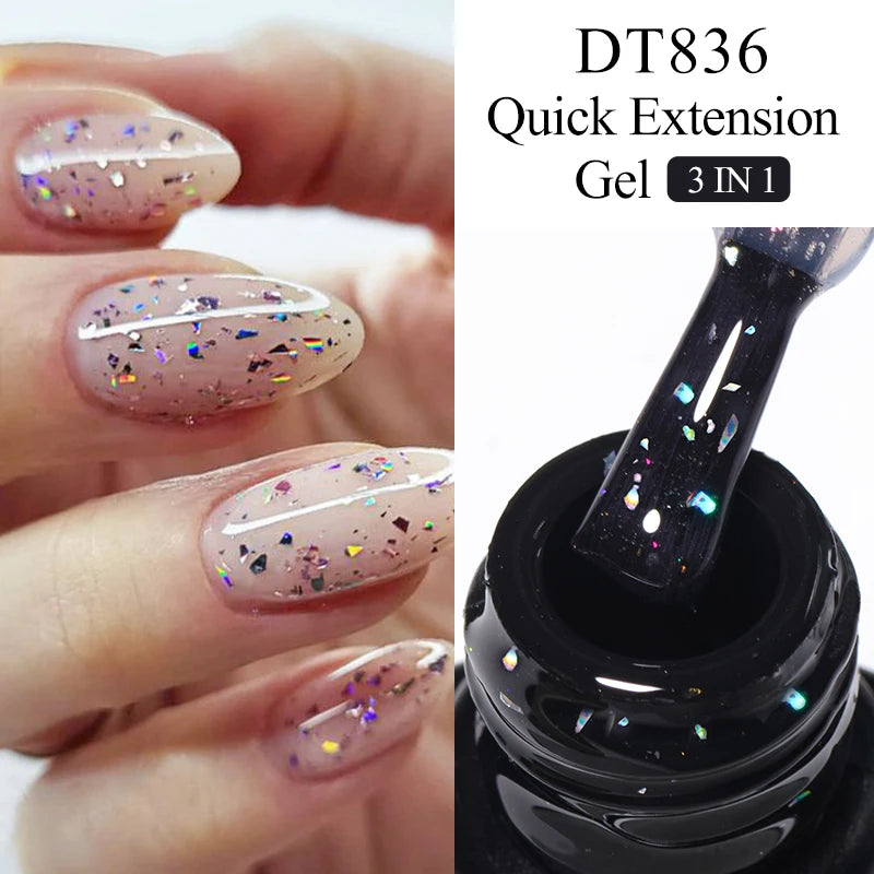 8ml Milky White Quick Extension Nail Gel Polish Soak Off UV/LED Long Lasting Building Nail Art Gel Varnish for Nails Manicure