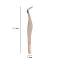 1pc Eyelash Tweezers Stainless Steel Eyelash Extension Tweezers With Comb False Lash Application Tool For Girls Women Beginners