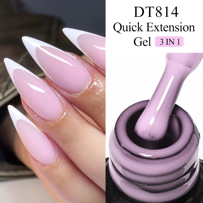 8ml Milky White Quick Extension Nail Gel Polish Soak Off UV/LED Long Lasting Building Nail Art Gel Varnish for Nails Manicure