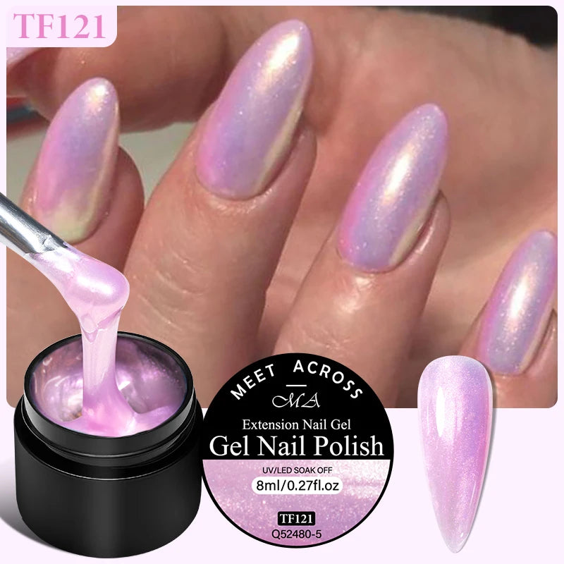 8ml Milky White Quick Extension Nail Gel Polish Soak Off UV/LED Long Lasting Building Nail Art Gel Varnish for Nails Manicure