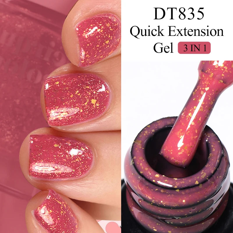 8ml Milky White Quick Extension Nail Gel Polish Soak Off UV/LED Long Lasting Building Nail Art Gel Varnish for Nails Manicure