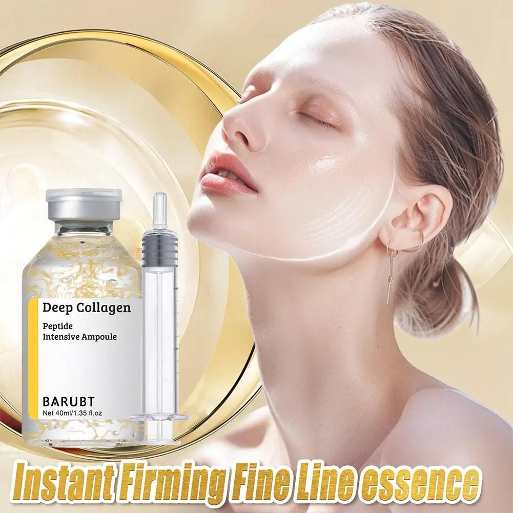 Korean Silk Collagen Essence Serum Deep Peptide Intensive Revitalizing Face Cream Anti-Wrinkle Firming Lifting Skin Care 40ml