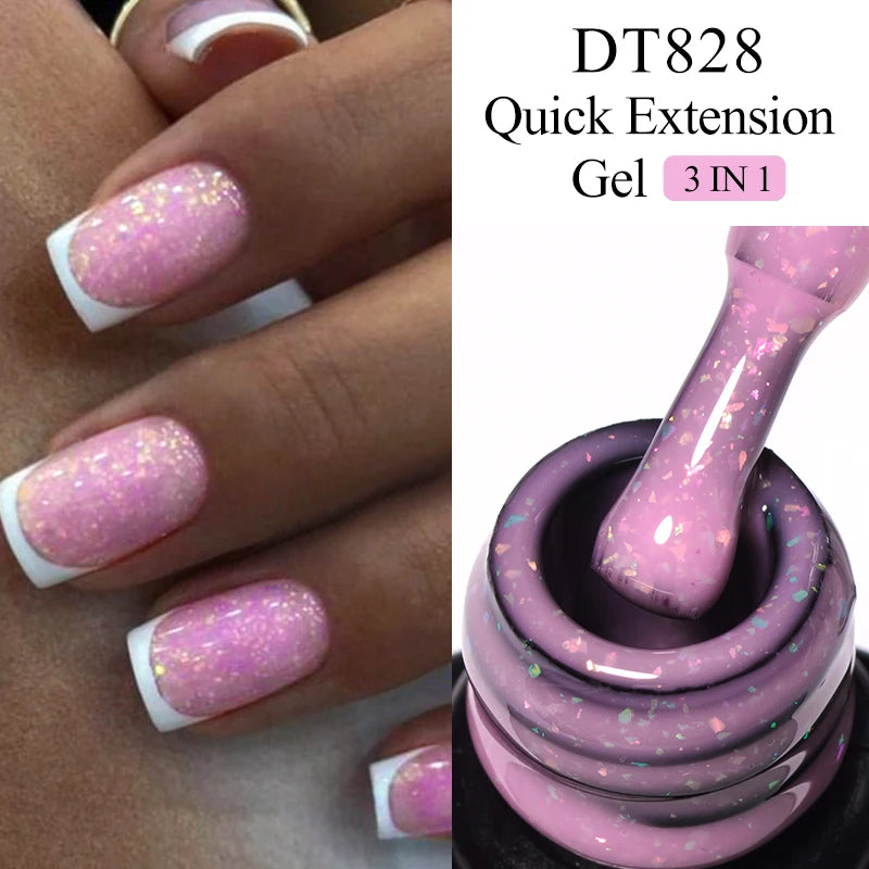 8ml Milky White Quick Extension Nail Gel Polish Soak Off UV/LED Long Lasting Building Nail Art Gel Varnish for Nails Manicure