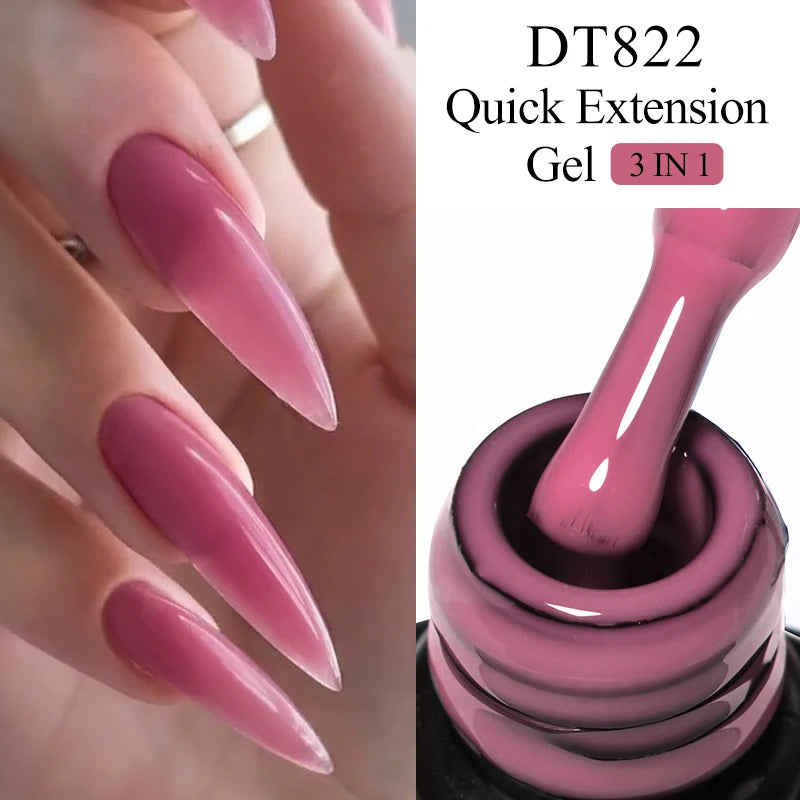 8ml Milky White Quick Extension Nail Gel Polish Soak Off UV/LED Long Lasting Building Nail Art Gel Varnish for Nails Manicure