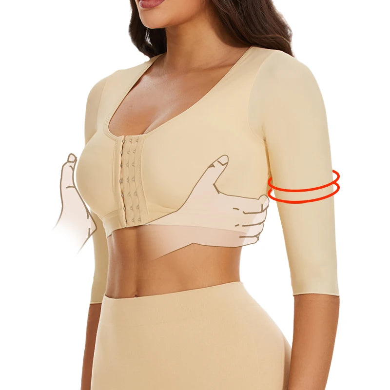 Shaper Tops for Women Flabby Arms Compression Post Surgery Front Closure Bra Cropped Tank Top Shapewear Back Support Body Shaper