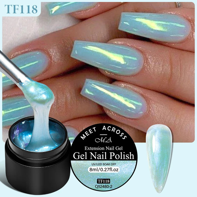 8ml Milky White Quick Extension Nail Gel Polish Soak Off UV/LED Long Lasting Building Nail Art Gel Varnish for Nails Manicure