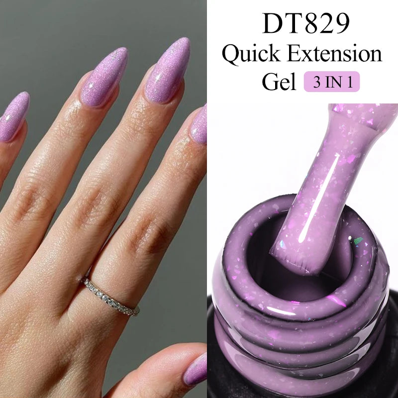 8ml Milky White Quick Extension Nail Gel Polish Soak Off UV/LED Long Lasting Building Nail Art Gel Varnish for Nails Manicure