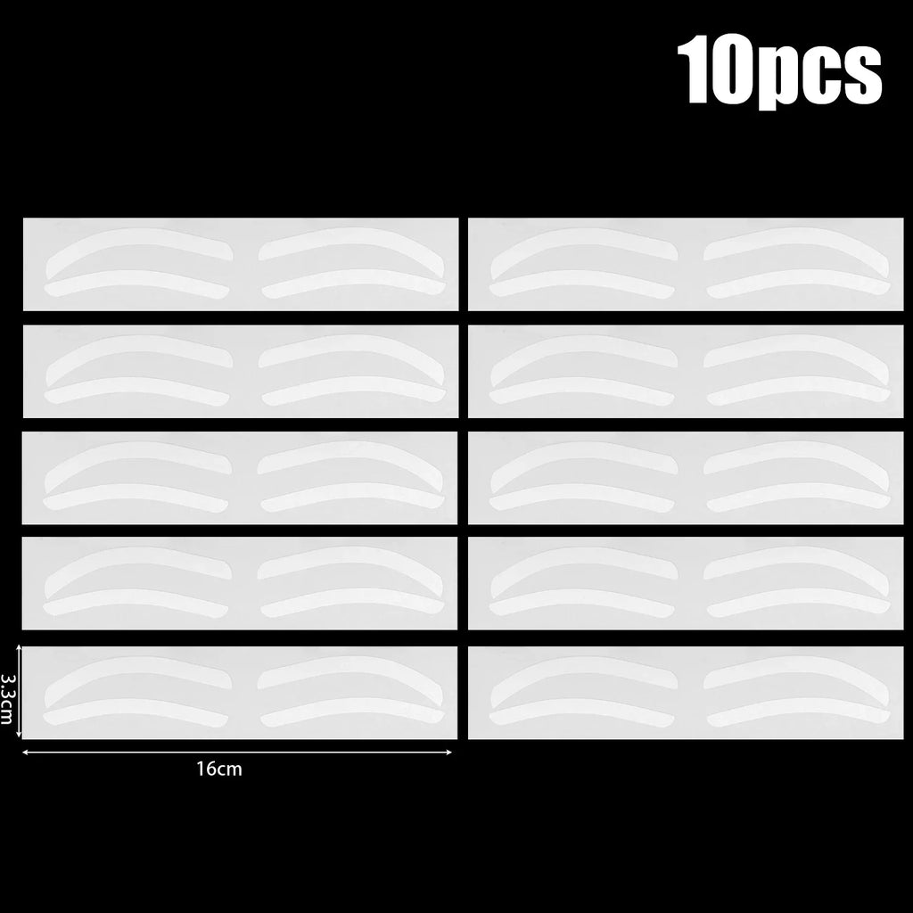 10pcs Disposable Eyebrow Stencil Stickers Easy To Wear High-quality Stickers for Elegant Eyebrows Makeup Tools Brow Shaping Tint