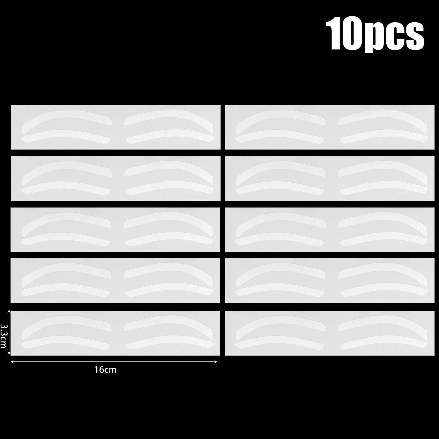 10pcs Disposable Eyebrow Stencil Stickers Easy To Wear High-quality Stickers for Elegant Eyebrows Makeup Tools Brow Shaping Tint