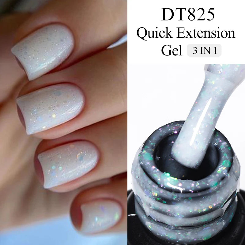 8ml Milky White Quick Extension Nail Gel Polish Soak Off UV/LED Long Lasting Building Nail Art Gel Varnish for Nails Manicure