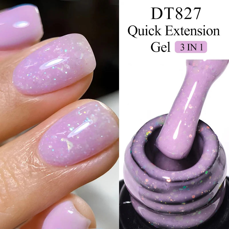 8ml Milky White Quick Extension Nail Gel Polish Soak Off UV/LED Long Lasting Building Nail Art Gel Varnish for Nails Manicure