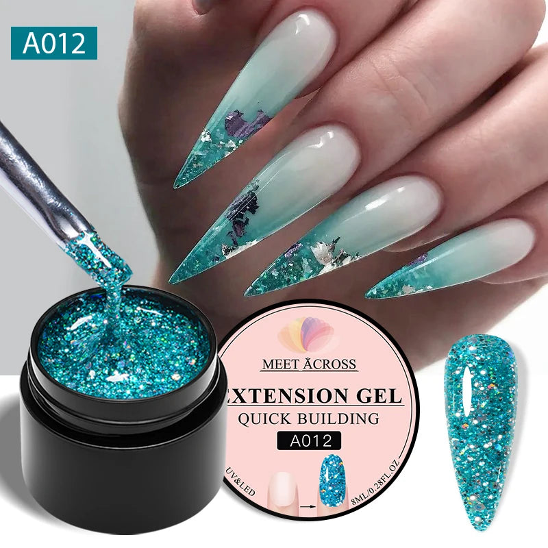 8ml Milky White Quick Extension Nail Gel Polish Soak Off UV/LED Long Lasting Building Nail Art Gel Varnish for Nails Manicure