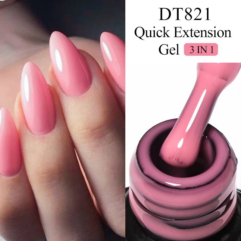 8ml Milky White Quick Extension Nail Gel Polish Soak Off UV/LED Long Lasting Building Nail Art Gel Varnish for Nails Manicure