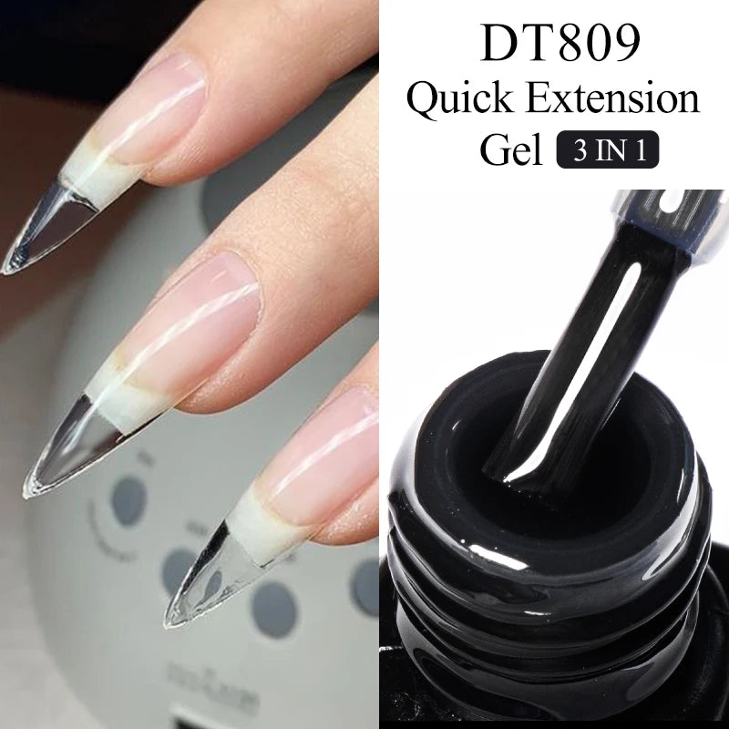 8ml Milky White Quick Extension Nail Gel Polish Soak Off UV/LED Long Lasting Building Nail Art Gel Varnish for Nails Manicure