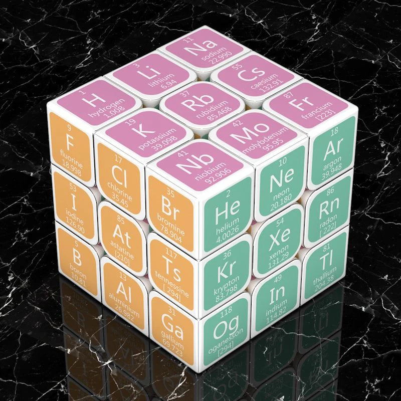 3x3x3 Magic Cube Chemical Periodic Table Physics 3x3 Cube Students Mathematics English Formula Kids Learning Toy Magico Cubo