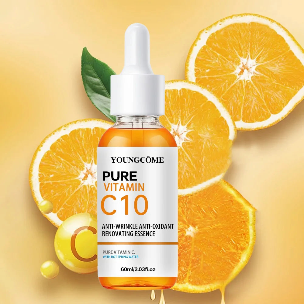 Vitamin C Facial Essence Hyaluronic Acid Dark Skin Brighten Serum Fade Fine Lines Moisturizing Repair Dull Serum Face Skin Care