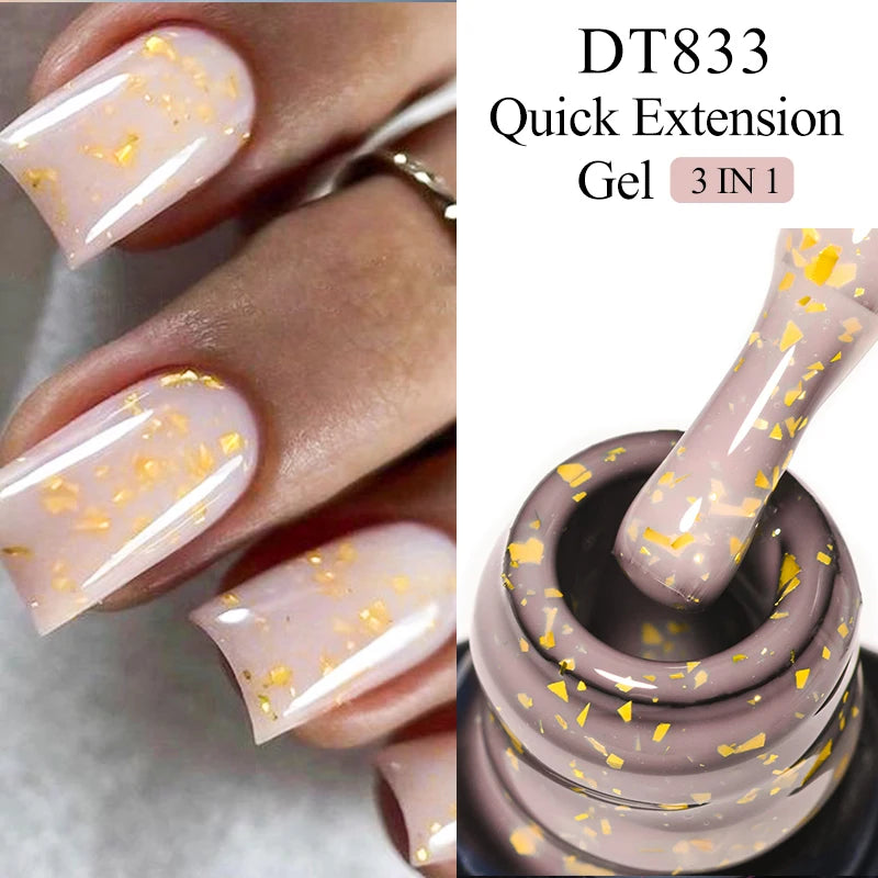8ml Milky White Quick Extension Nail Gel Polish Soak Off UV/LED Long Lasting Building Nail Art Gel Varnish for Nails Manicure