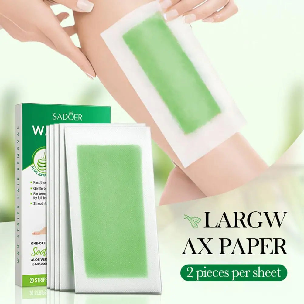 Professional Hair Removal Wax Strips for Summer Depilation Double Sided Cold Wax Paper for Leg Body Face Useful ﻿