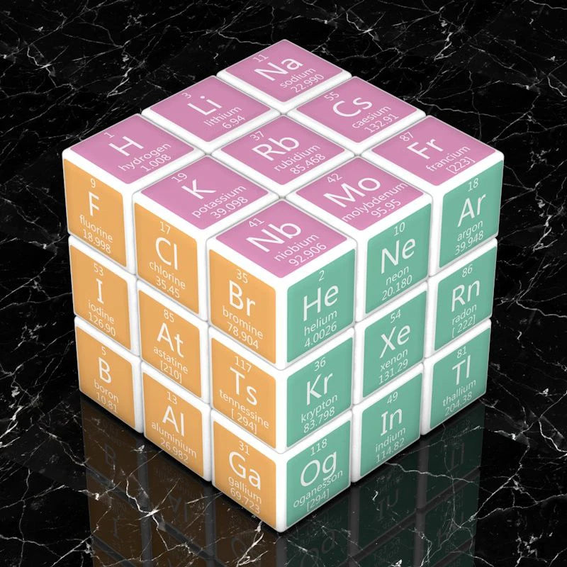3x3x3 Magic Cube Chemical Periodic Table Physics 3x3 Cube Students Mathematics English Formula Kids Learning Toy Magico Cubo