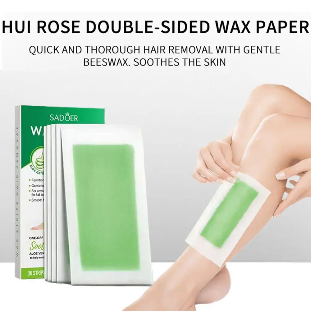 Professional Hair Removal Wax Strips for Summer Depilation Double Sided Cold Wax Paper for Leg Body Face Useful ﻿