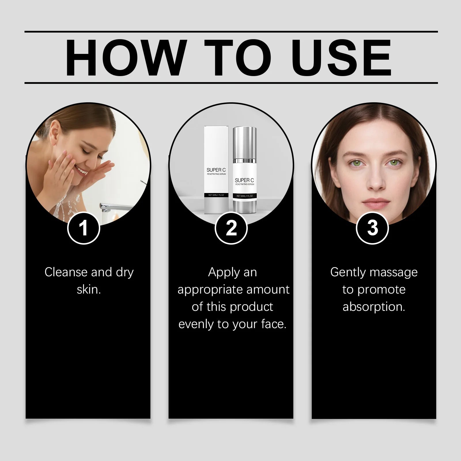 Vitamin C Facial Serum Mild Moisturize Deep Penetrating Improve Fine Line Relief Rough Strengthen Skin Barrier Skincare Essence