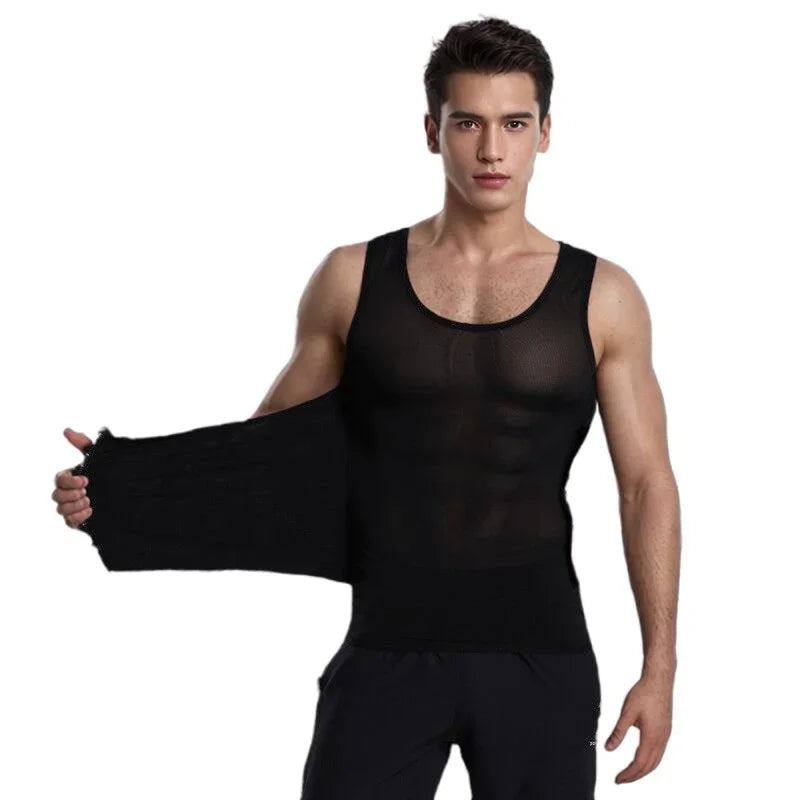 Men's Body Shaper Compression Vest Abdomen Shapewear Tummhttps://admin.shopify.com/store/3rvc1t-te/productsy Slimming Sheath Gynecomastia Shapers Corset Waist Trainer Fajas Tops