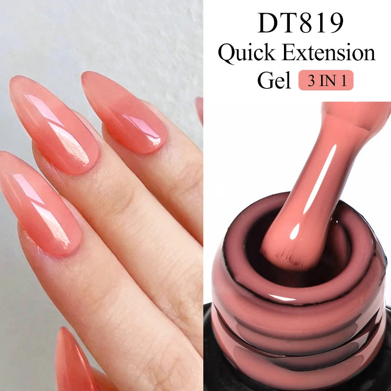 8ml Milky White Quick Extension Nail Gel Polish Soak Off UV/LED Long Lasting Building Nail Art Gel Varnish for Nails Manicure