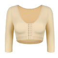 Body Shaper with Arm Women Shaper Tops for Compression Post Surgery Front Closure Bra Shapewear Back Support Cropped T Shirt