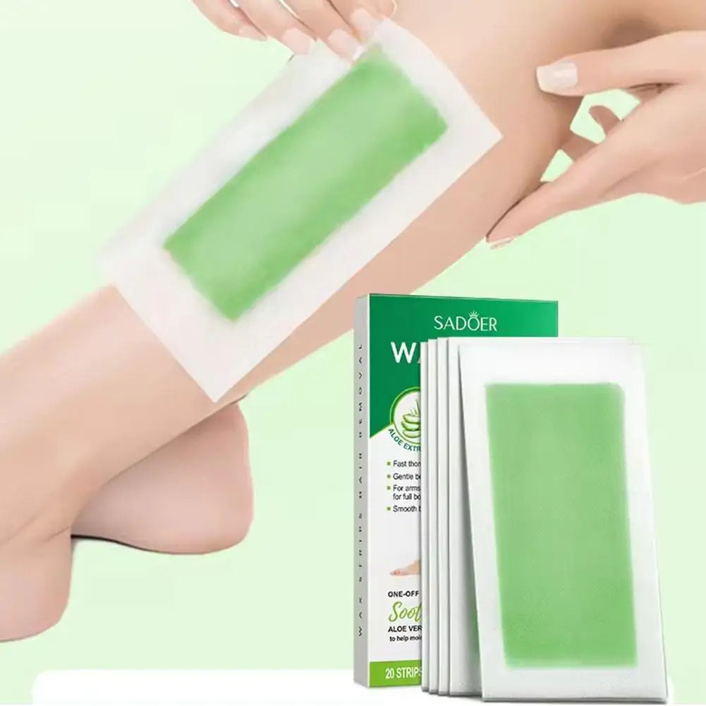 Professional Hair Removal Wax Strips for Summer Depilation Double Sided Cold Wax Paper for Leg Body Face Useful ﻿