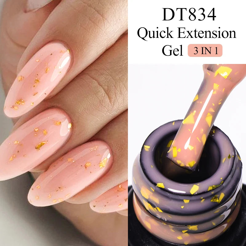 8ml Milky White Quick Extension Nail Gel Polish Soak Off UV/LED Long Lasting Building Nail Art Gel Varnish for Nails Manicure