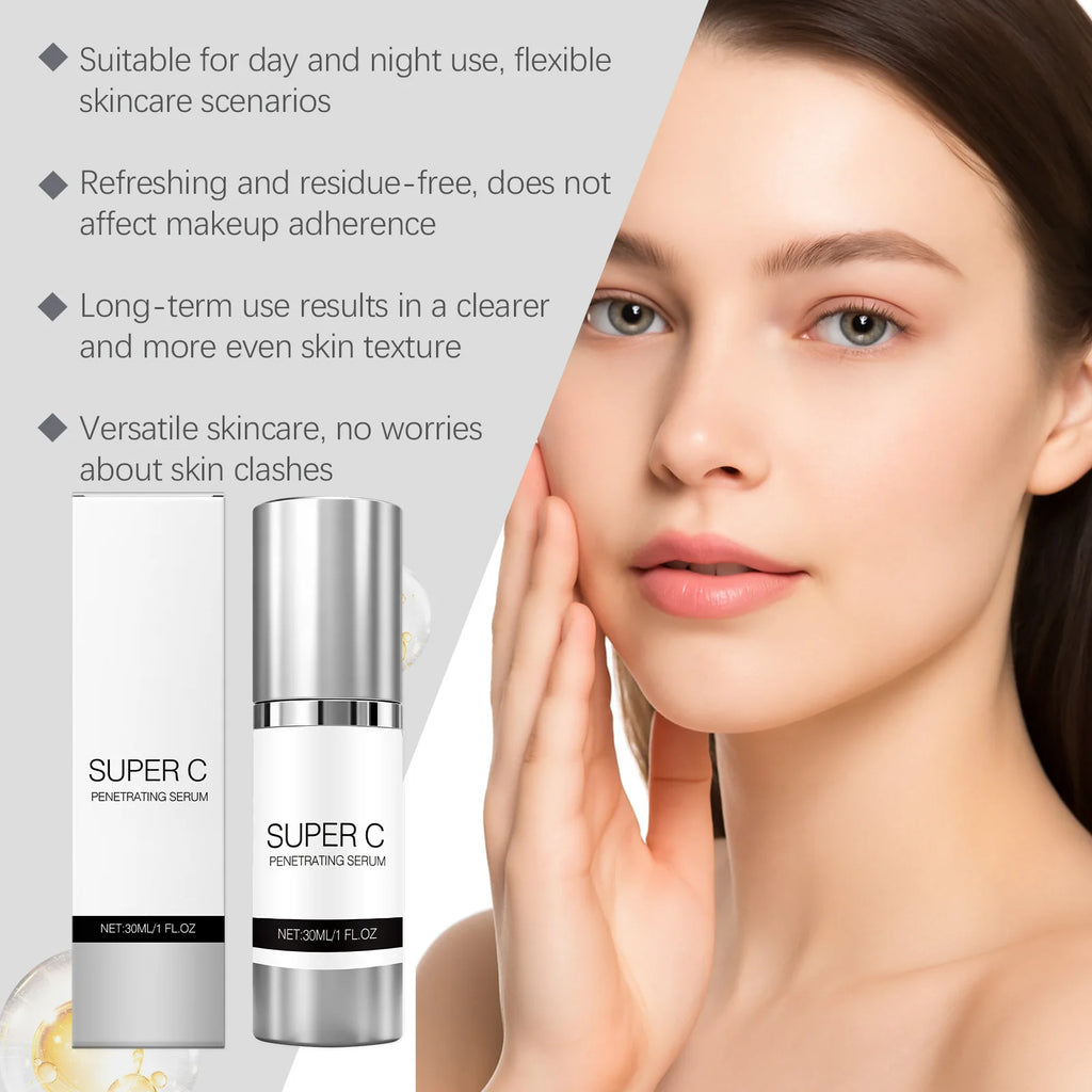 Vitamin C Facial Serum Mild Moisturize Deep Penetrating Improve Fine Line Relief Rough Strengthen Skin Barrier Skincare Essence