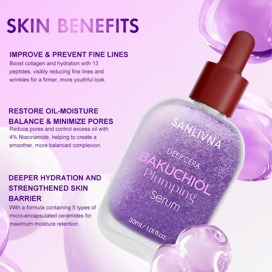 Vitamin C Niacinamide Serum Facial Care Brightens Skin Tone Bakuchiol Pore Improvement And Cleansing Rich Formula