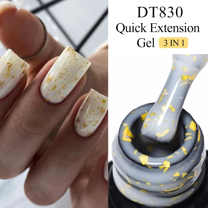 8ml Milky White Quick Extension Nail Gel Polish Soak Off UV/LED Long Lasting Building Nail Art Gel Varnish for Nails Manicure