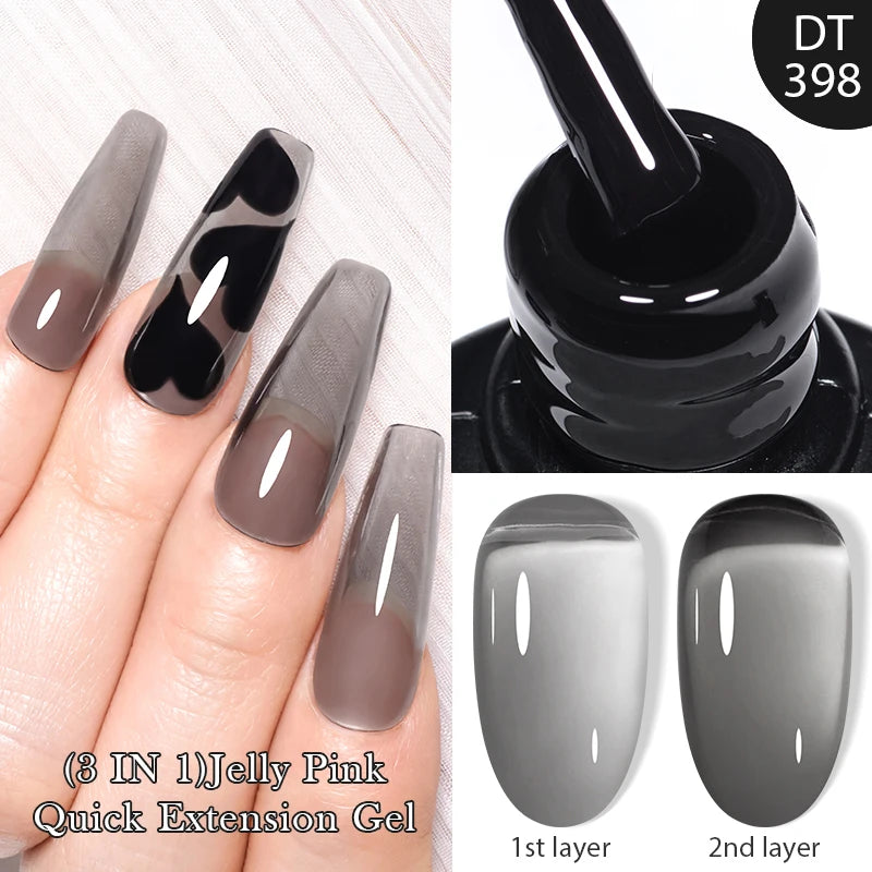 8ml Milky White Quick Extension Nail Gel Polish Soak Off UV/LED Long Lasting Building Nail Art Gel Varnish for Nails Manicure