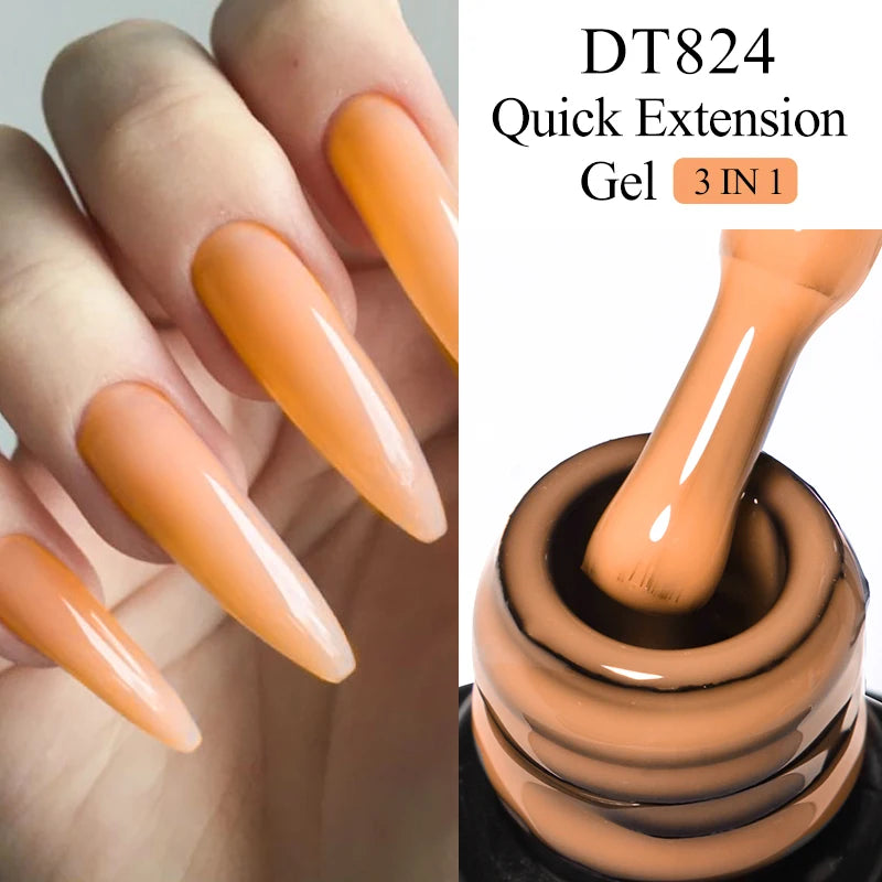 8ml Milky White Quick Extension Nail Gel Polish Soak Off UV/LED Long Lasting Building Nail Art Gel Varnish for Nails Manicure