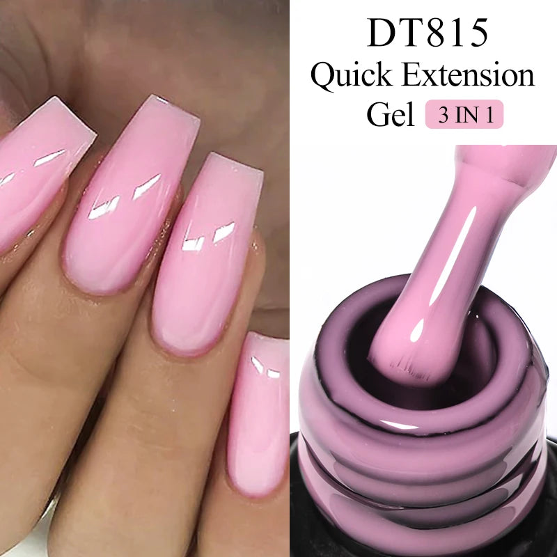 8ml Milky White Quick Extension Nail Gel Polish Soak Off UV/LED Long Lasting Building Nail Art Gel Varnish for Nails Manicure