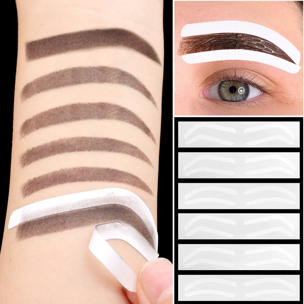 10pcs Disposable Eyebrow Stencil Stickers Easy To Wear High-quality Stickers for Elegant Eyebrows Makeup Tools Brow Shaping Tint