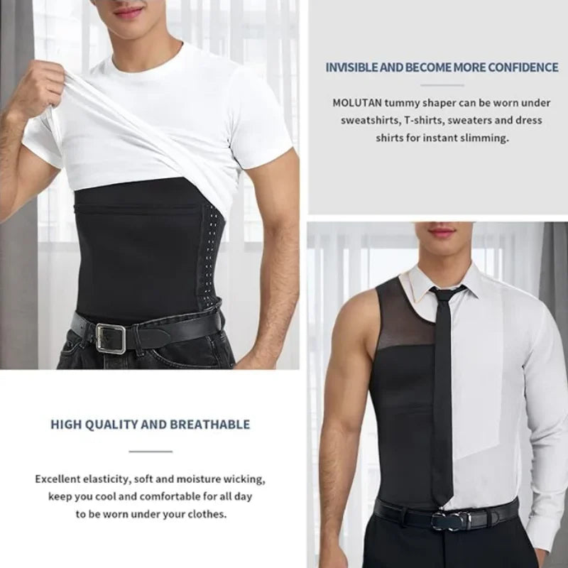 Men's Body Shaper Compression Vest Abdomen Shapewear Tummhttps://admin.shopify.com/store/3rvc1t-te/productsy Slimming Sheath Gynecomastia Shapers Corset Waist Trainer Fajas Tops