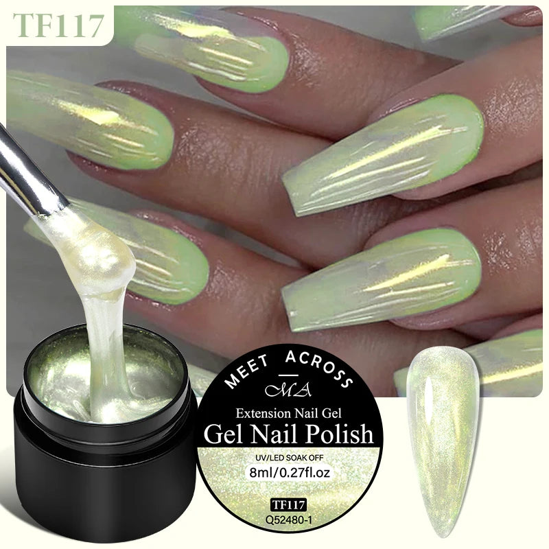 8ml Milky White Quick Extension Nail Gel Polish Soak Off UV/LED Long Lasting Building Nail Art Gel Varnish for Nails Manicure